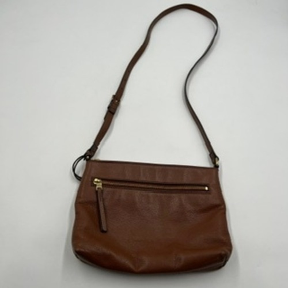 Fossil Brown Pebbled Leather Crossbody Bag ZB7228 with Key Charm - Picture 5 of 9
